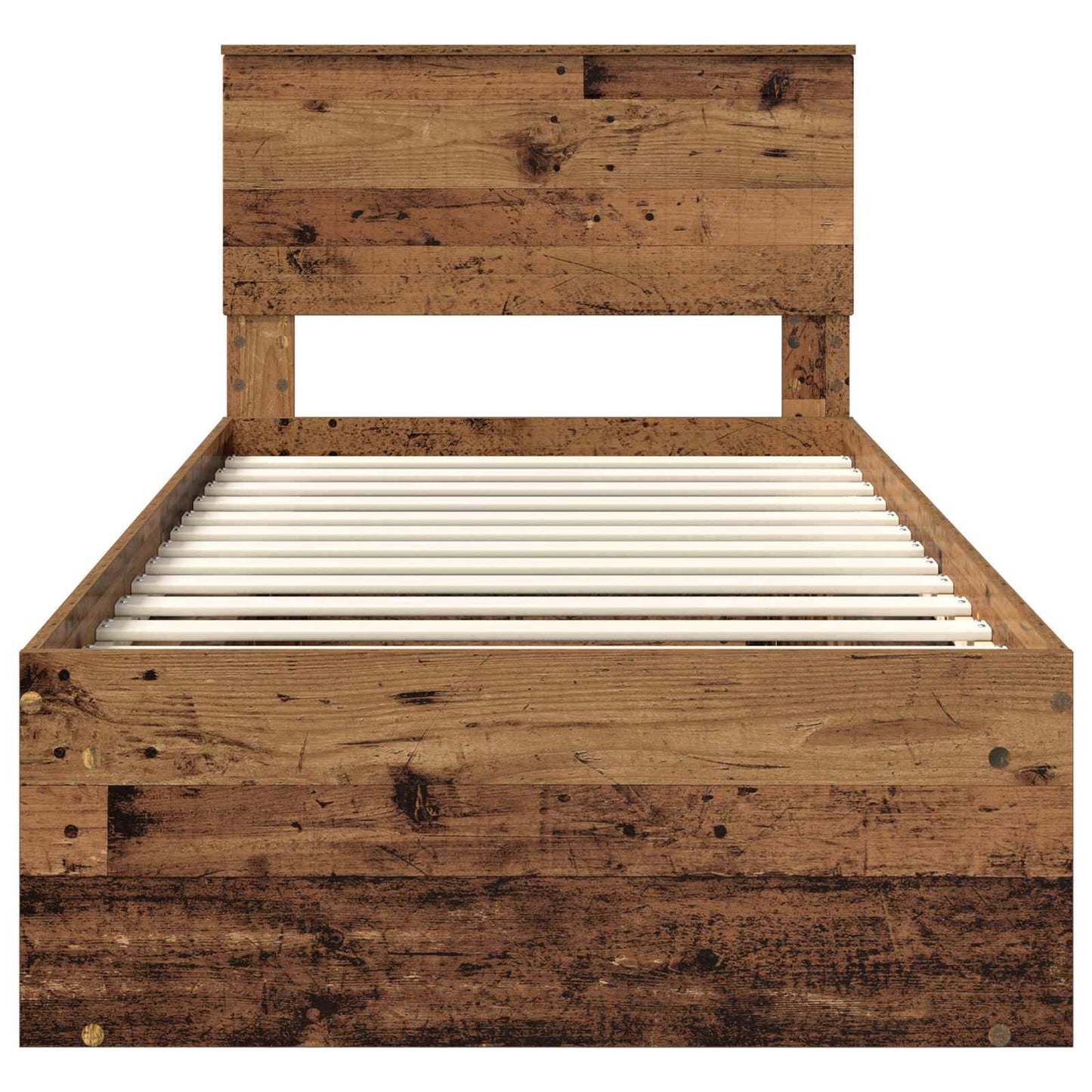vidaXL Bettrahmen Altholz 90 x 200 cm Massives Kiefernholz