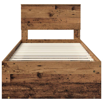 vidaXL Bettrahmen Altholz 90 x 200 cm Massives Kiefernholz