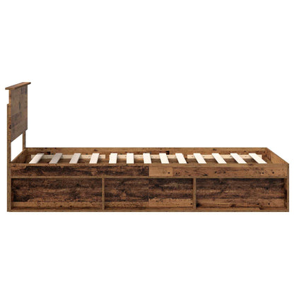 vidaXL Bettrahmen Altholz 90 x 200 cm Massives Kiefernholz