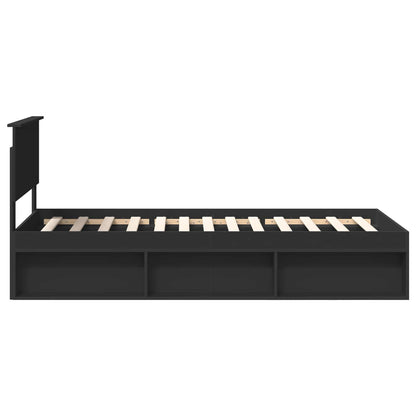 vidaXL Bettrahmen Schwarz 90 x 190 cm Massives Kiefernholz