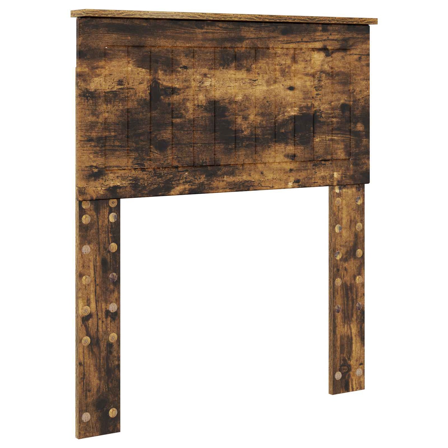 vidaXL Bettrahmen Geräucherte Eiche 75 x 190 cm Massives Kiefernholz