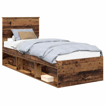 vidaXL Bettrahmen Altholz 75 x 190 cm Massives Kiefernholz