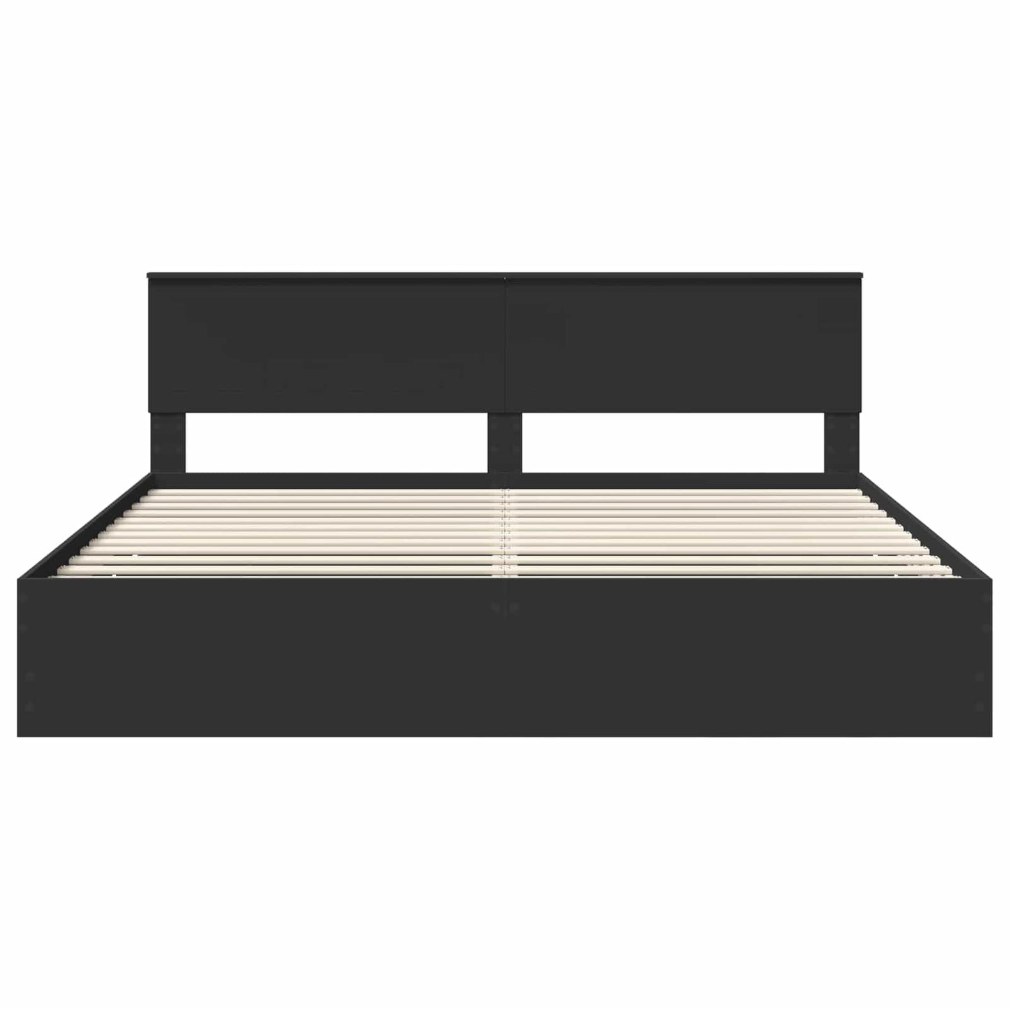 vidaXL Bettrahmen mit Schubladen Schwarz 200 x 200 cm Ingenieurs Holz