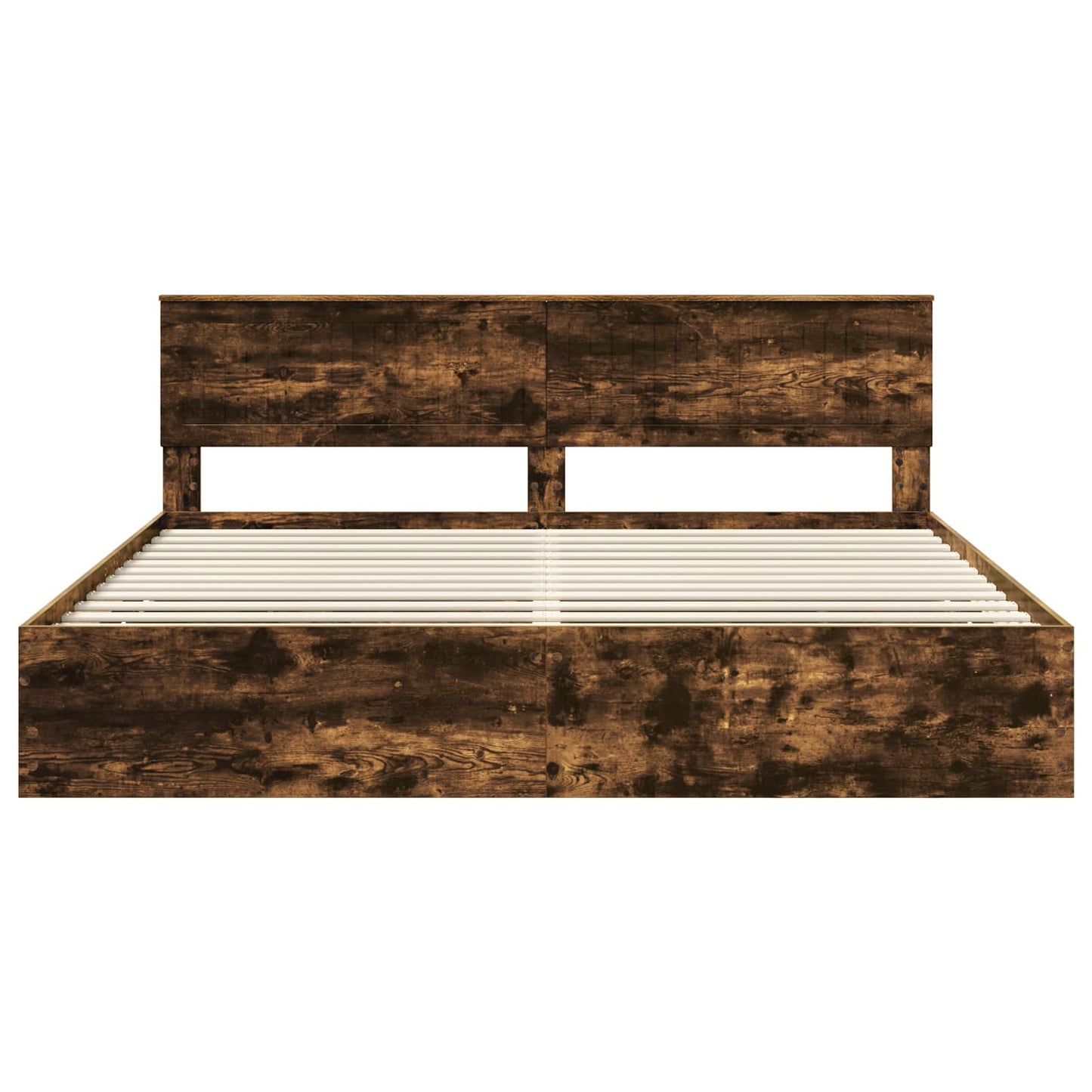 Bettrahmen Geräucherte Eiche 200 x 200 cm Ingenieurs Holz