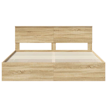 vidaXL Bettrahmen Sonoma-Eiche 180 x 200 cm Ingenieurs Holz