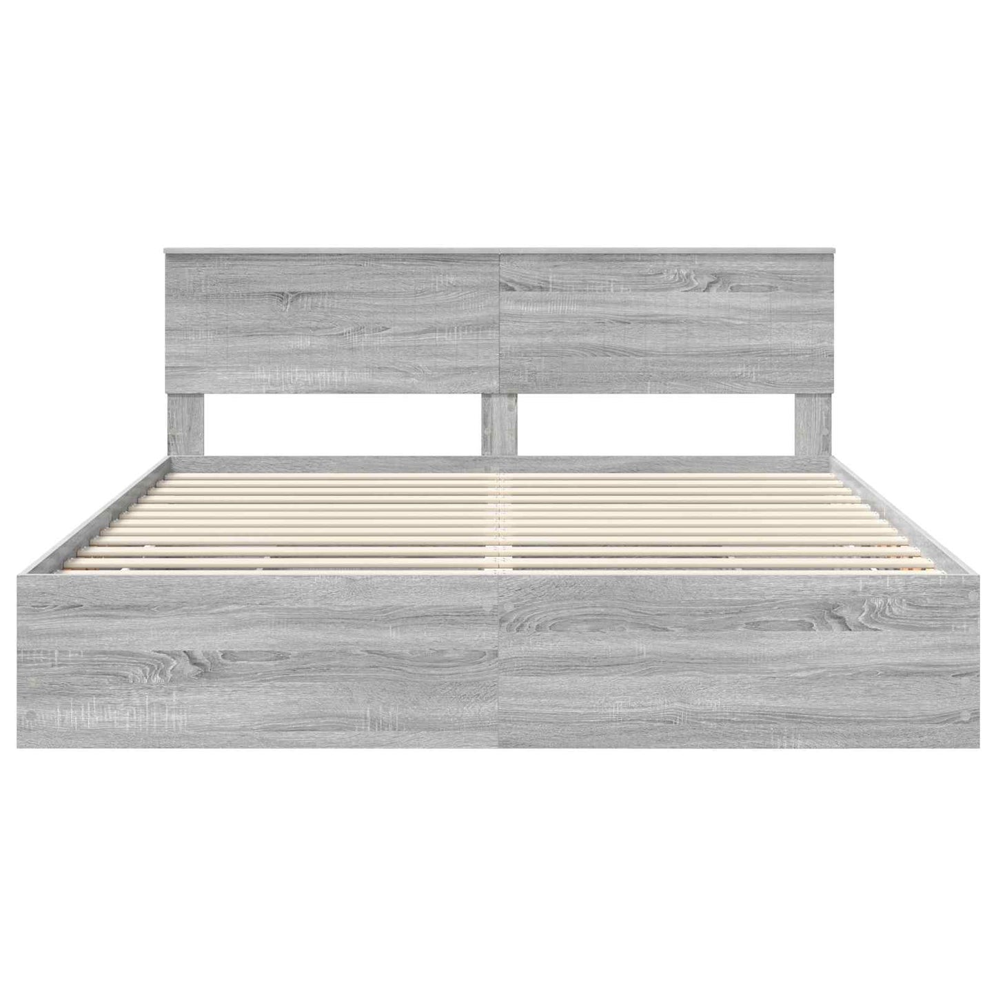 vidaXL Bettrahmen Graues Sonoma 180 x 200 cm Ingenieurs Holz
