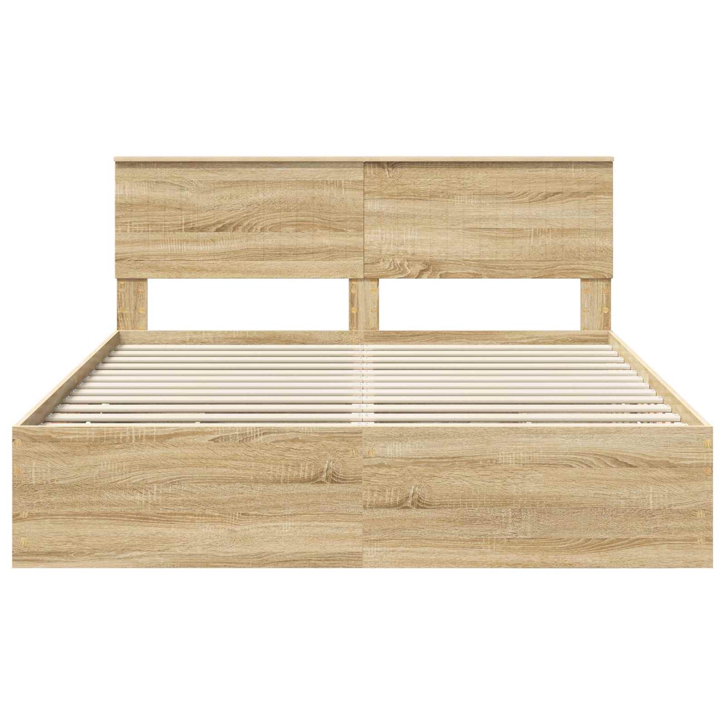 vidaXL Bettrahmen Sonoma-Eiche 160 x 200 cm Ingenieurs Holz
