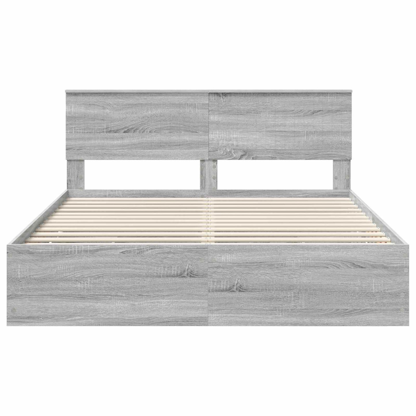 vidaXL Bettrahmen Graues Sonoma 160 x 200 cm Ingenieurs Holz