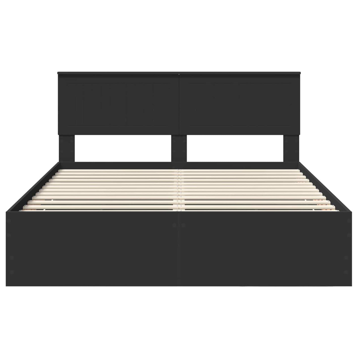 vidaXL Bettrahmen mit Schubladen Schwarz 150 x 200 cm Ingenieurs Holz