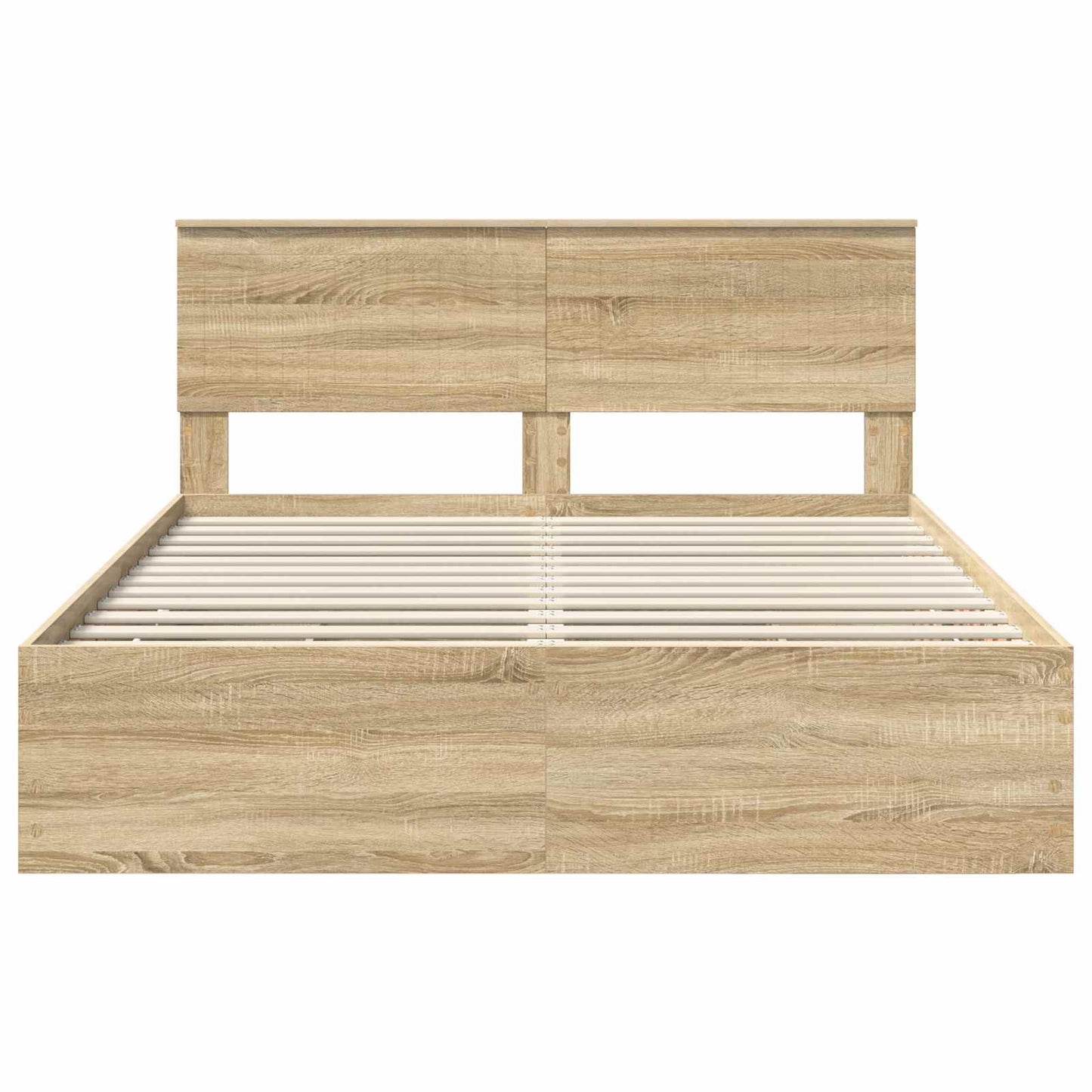 vidaXL Bettrahmen Sonoma-Eiche 150 x 200 cm Ingenieurs Holz
