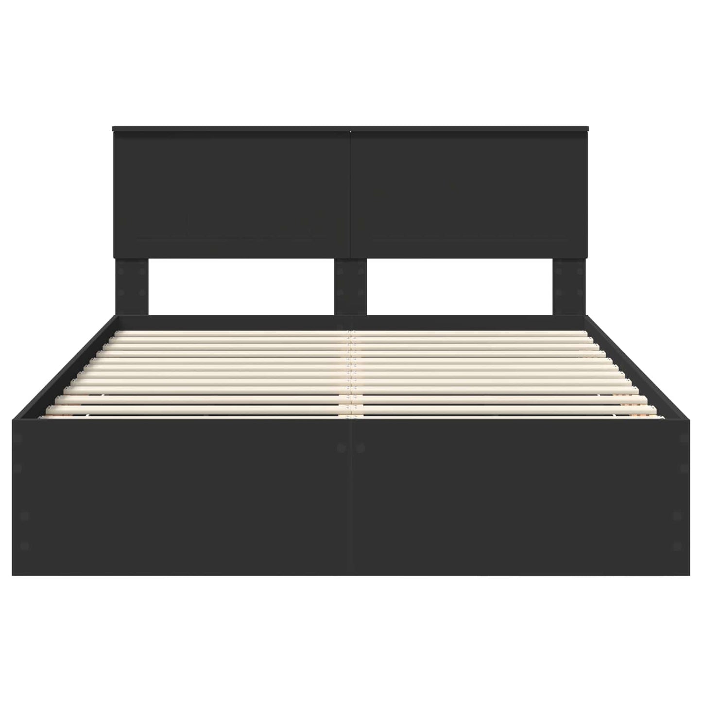 vidaXL Bettrahmen mit Schubladen Schwarz 140 x 200 cm Ingenieurs Holz