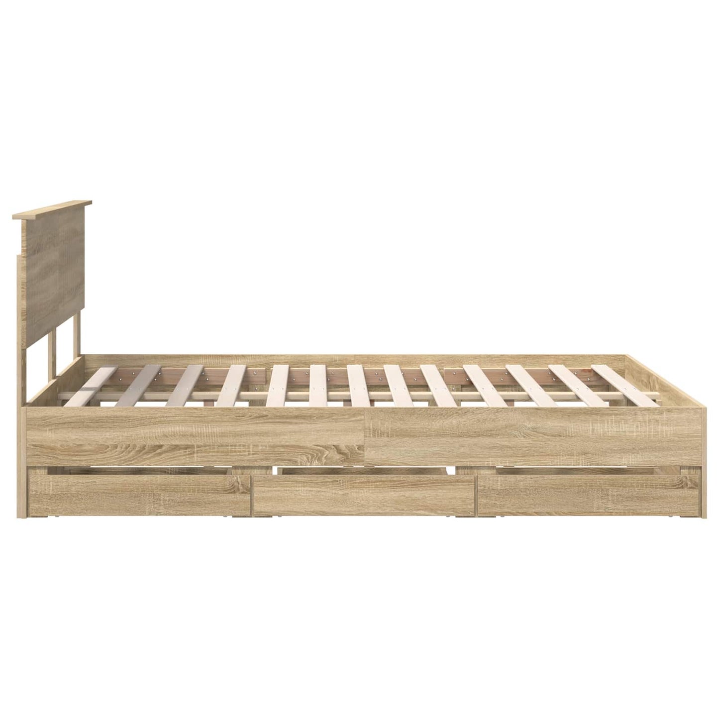 vidaXL Bettrahmen Sonoma-Eiche 140 x 200 cm Ingenieurs Holz