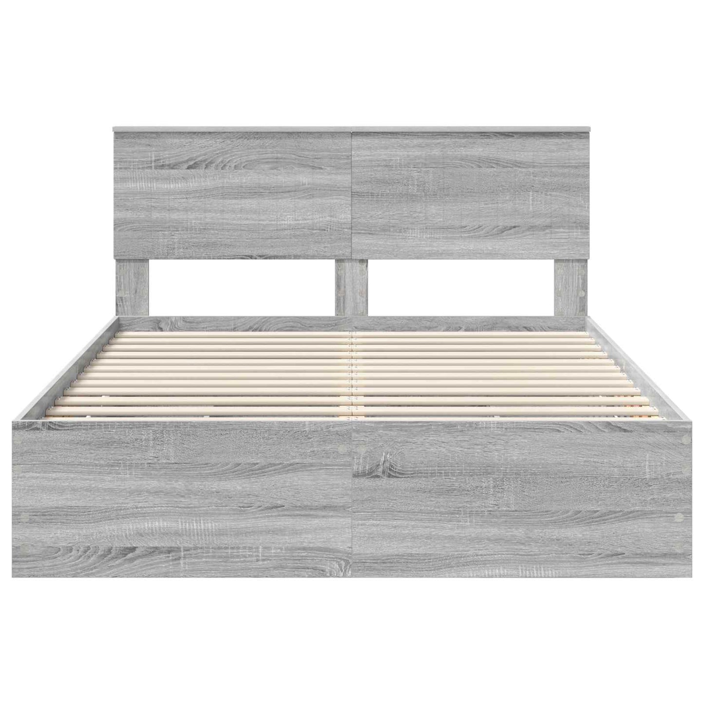vidaXL Bettrahmen Graues Sonoma 140 x 200 cm Ingenieurs Holz
