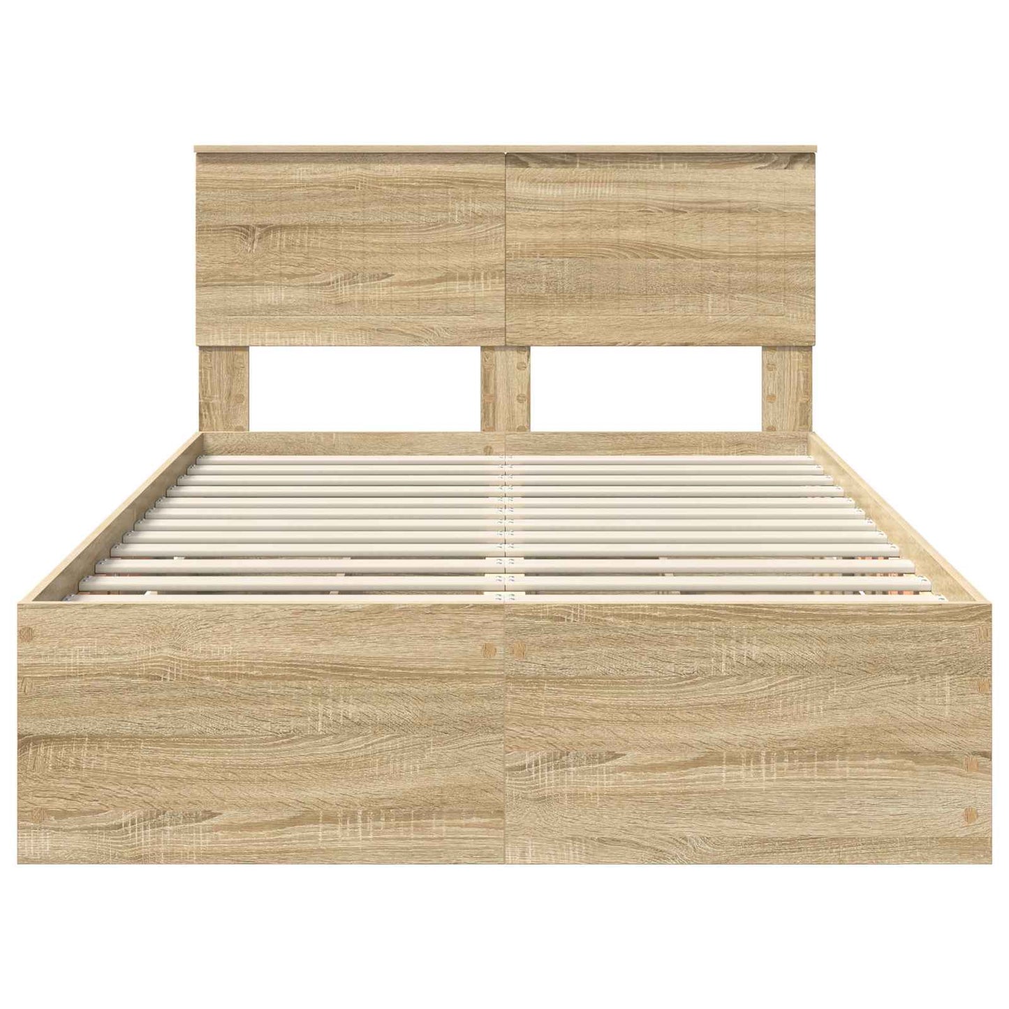 vidaXL Bettrahmen Sonoma-Eiche 120 x 190 cm Ingenieurs Holz