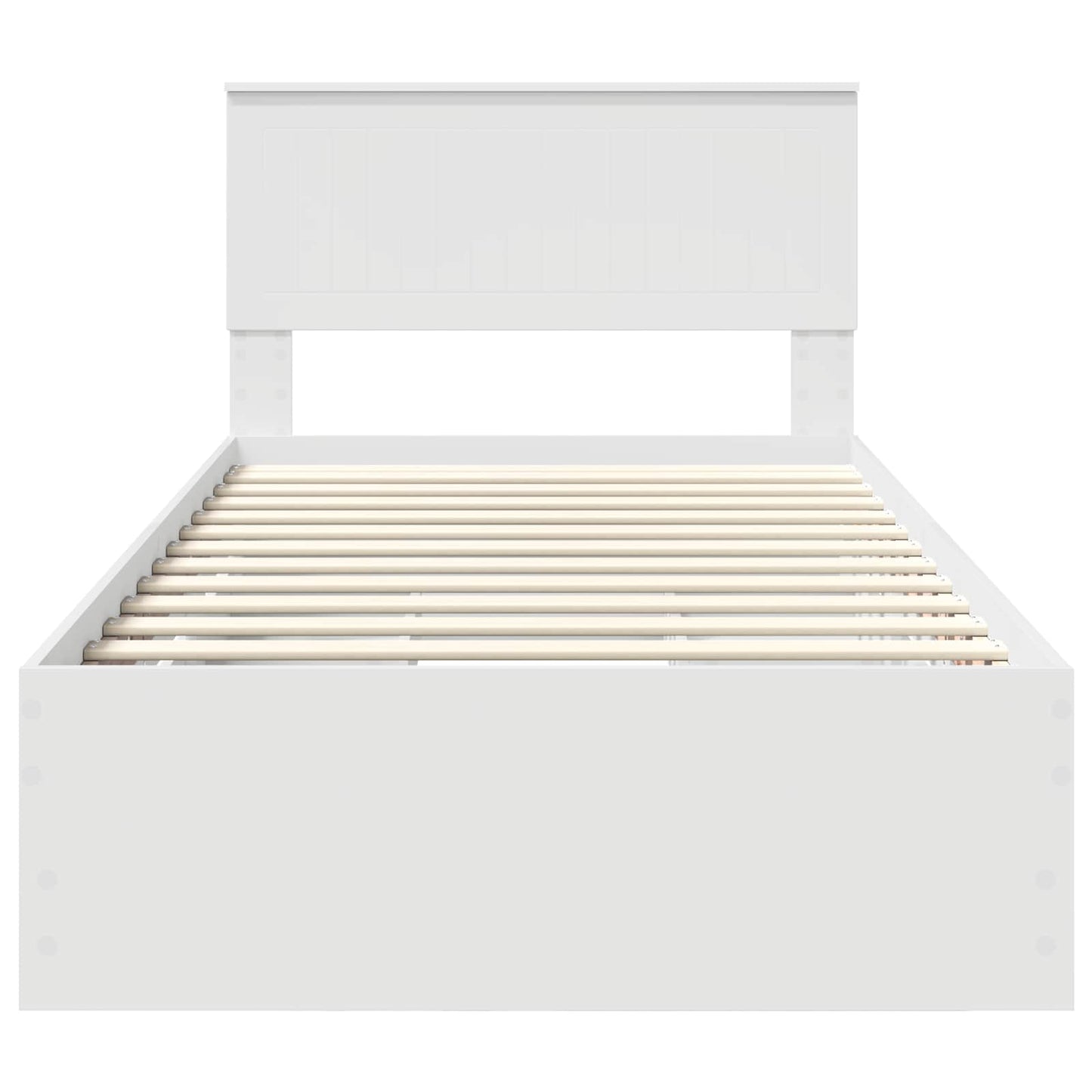 vidaXL Bettrahmen mit Schubladen Weiß 100 x 200 cm Ingenieurs Holz