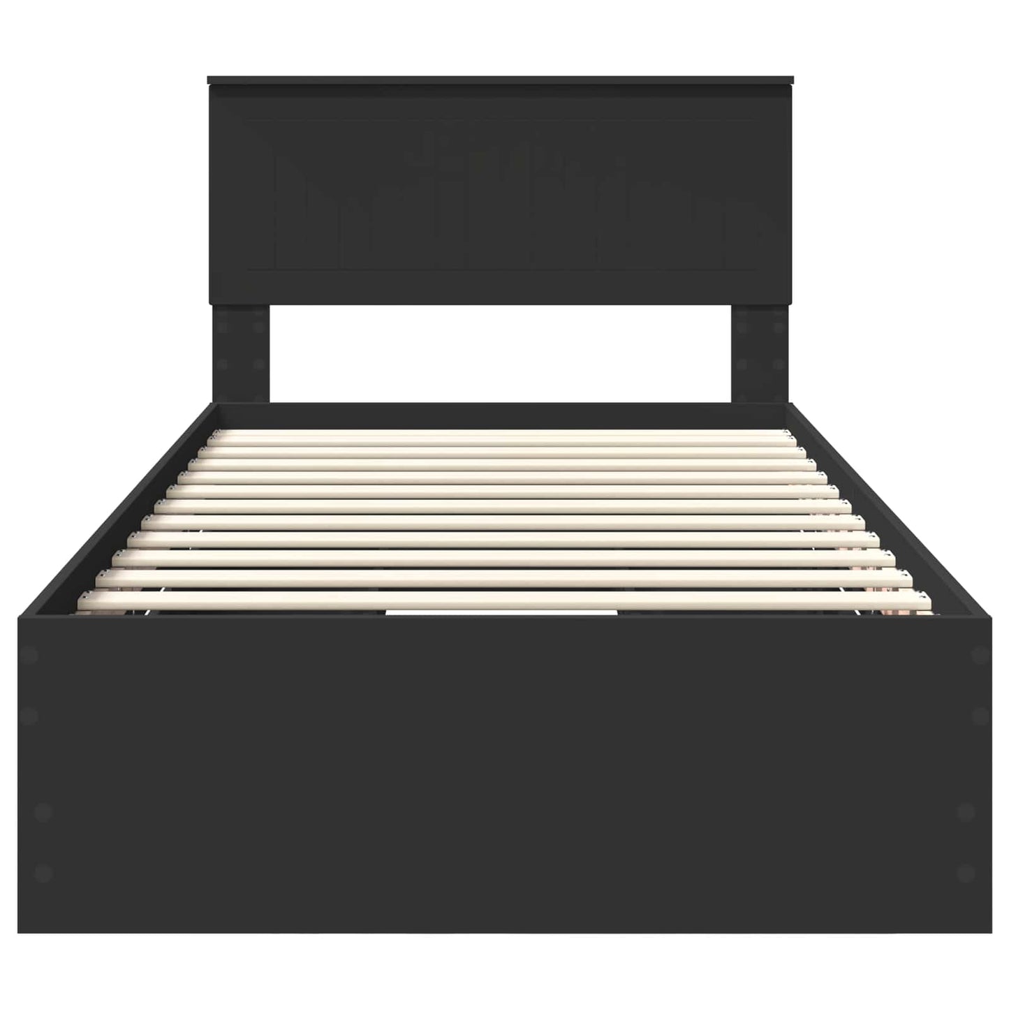 vidaXL Bettrahmen mit Schubladen Schwarz 100 x 200 cm Ingenieurs Holz