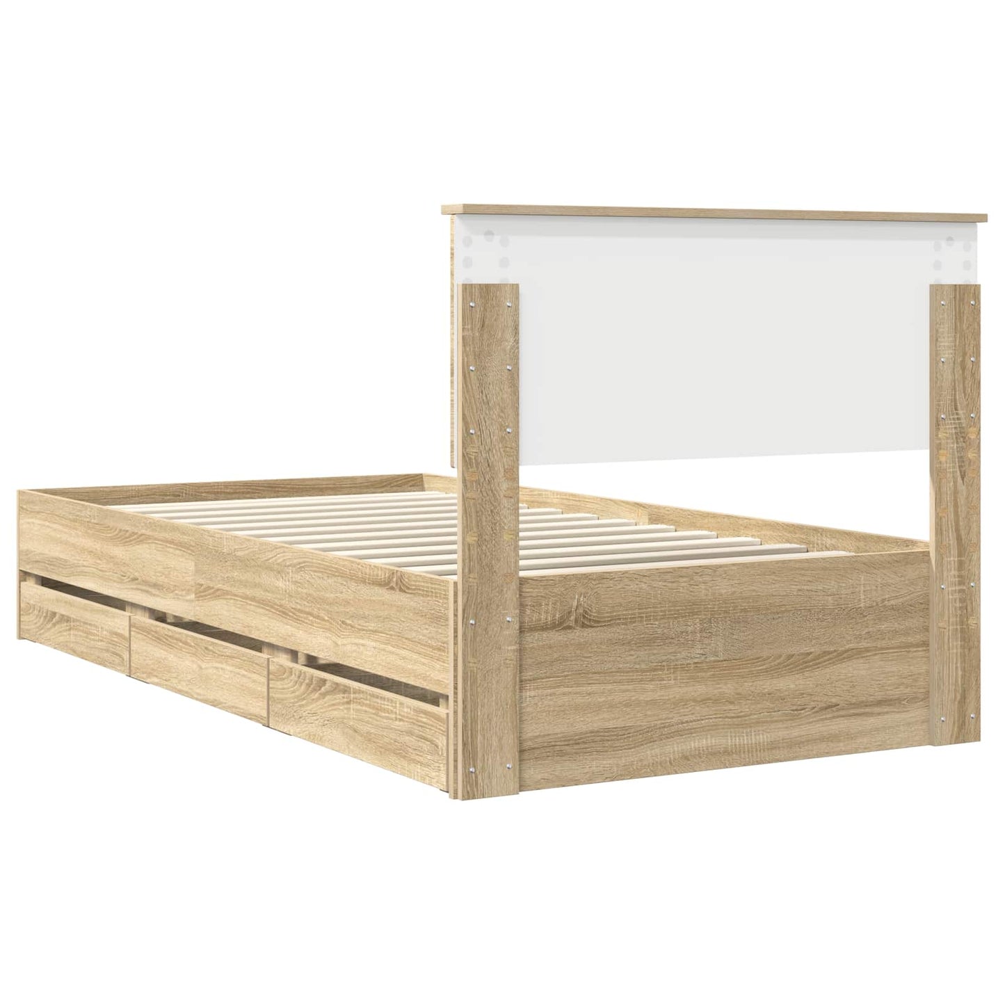 vidaXL Bettrahmen Sonoma-Eiche 100 x 200 cm Ingenieurs Holz