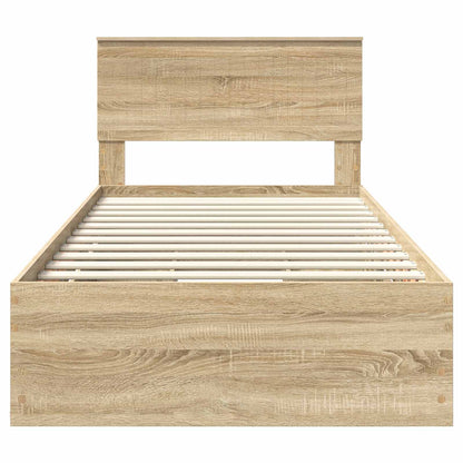 vidaXL Bettrahmen Sonoma-Eiche 100 x 200 cm Ingenieurs Holz