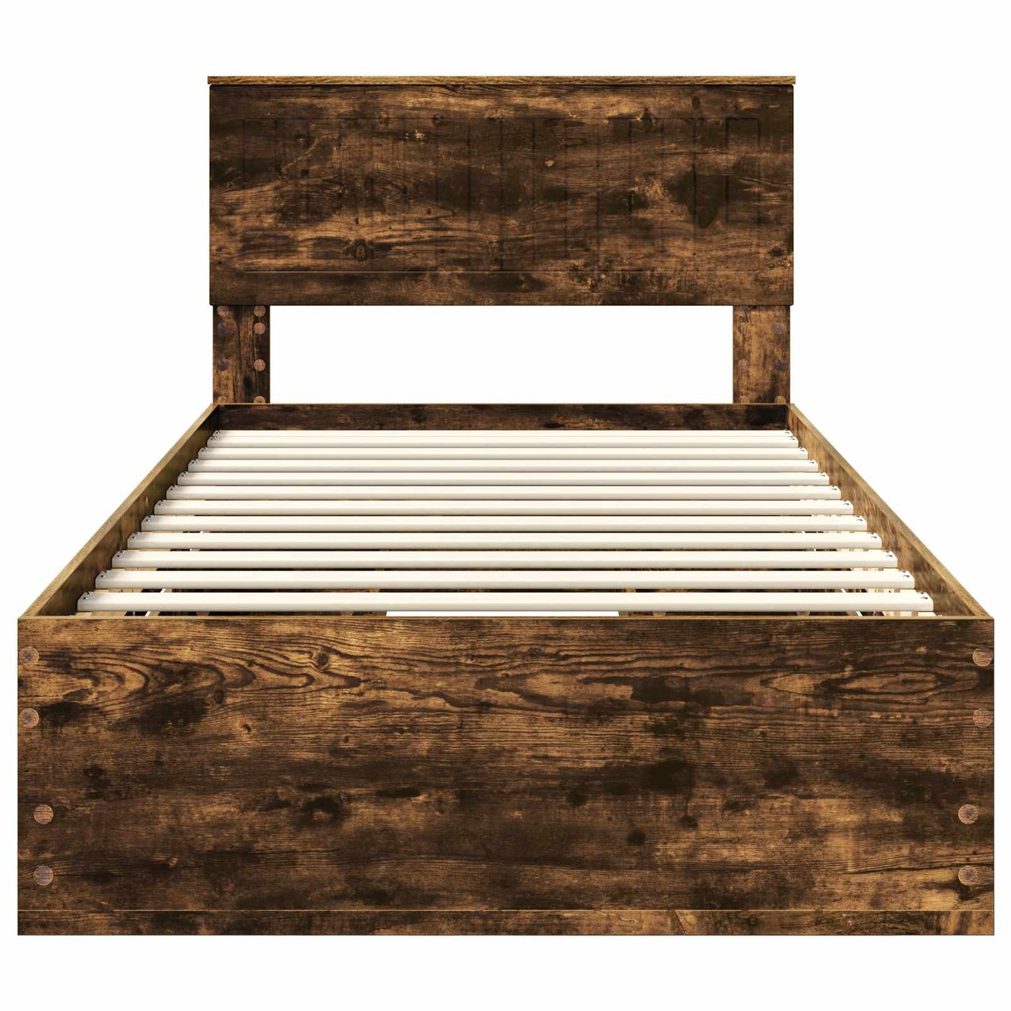 vidaXL Bettrahmen Geräucherte Eiche 100 x 200 cm Ingenieurs Holz
