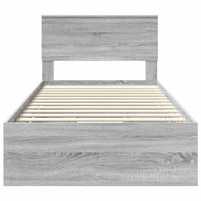 Bettrahmen Graues Sonoma 100 x 200 cm Ingenieurs Holz