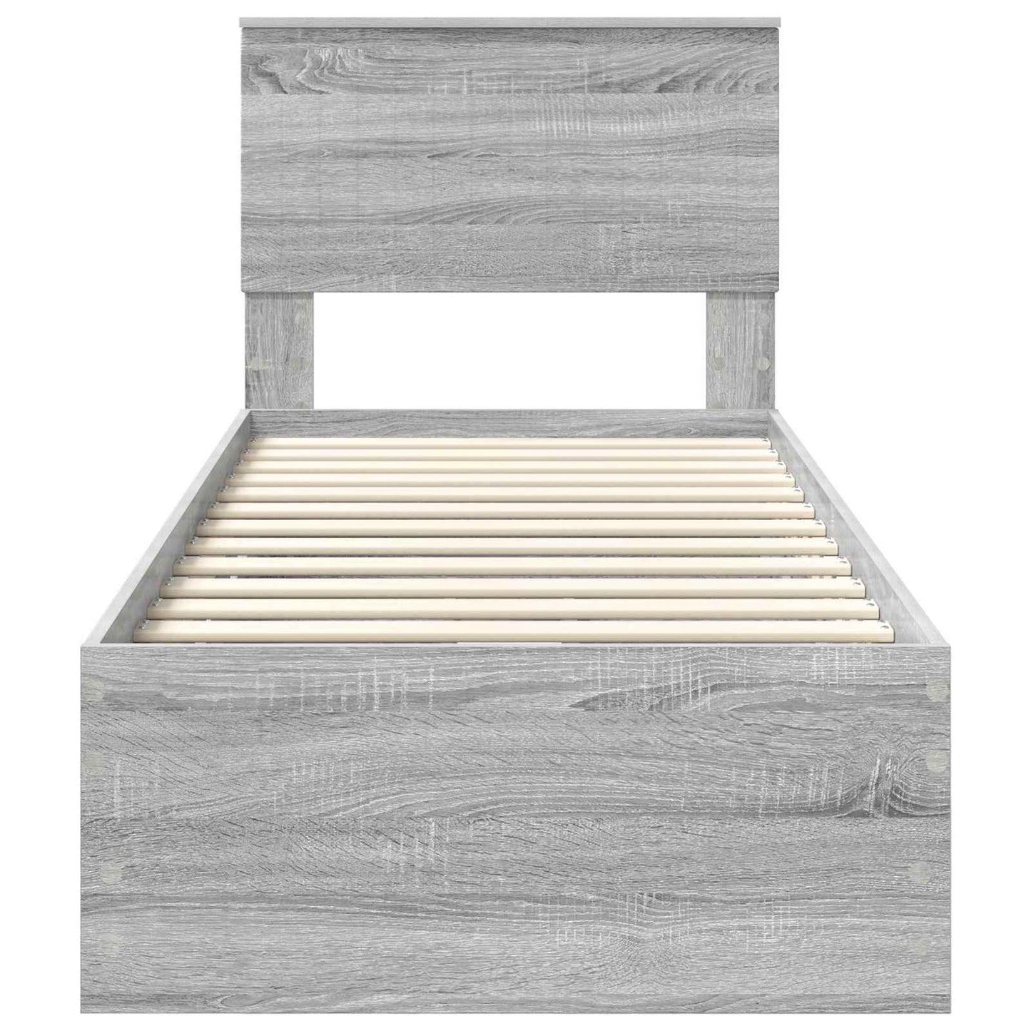vidaXL Bettrahmen Graues Sonoma 75 x 190 cm Ingenieurs Holz