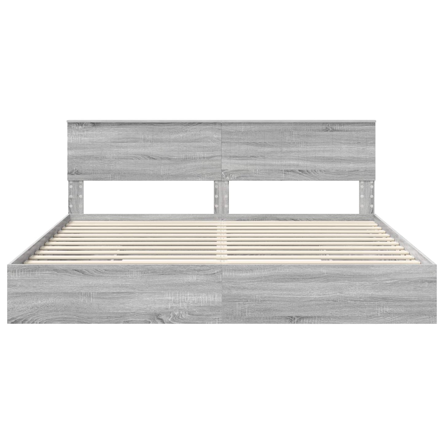 vidaXL Aufbewahrungsbett Graues Sonoma 200 x 200 cm Holzwerkstoff