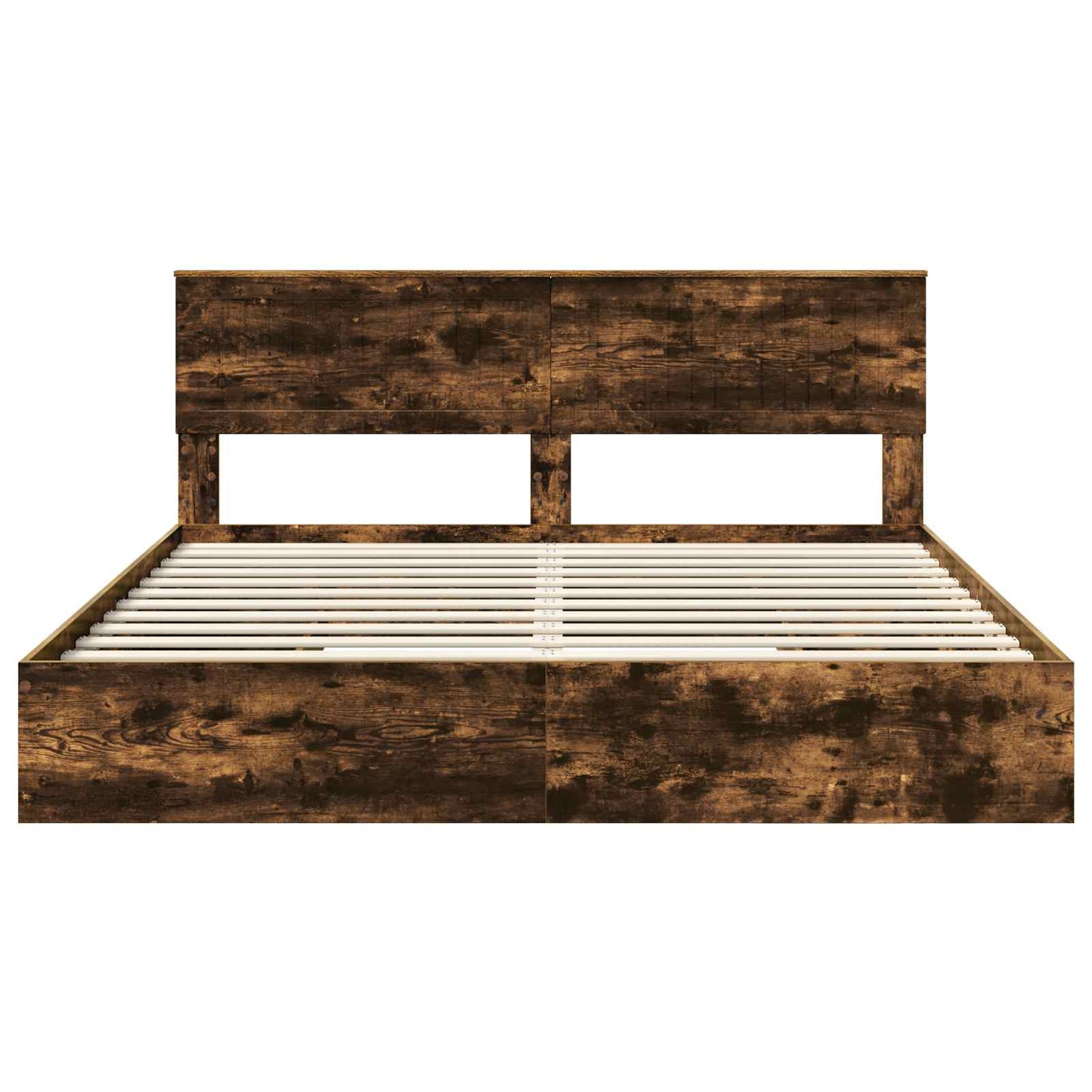 vidaXL Aufbewahrungsbett Geräucherte Eiche 180 x 200 cm Holzwerkstoff