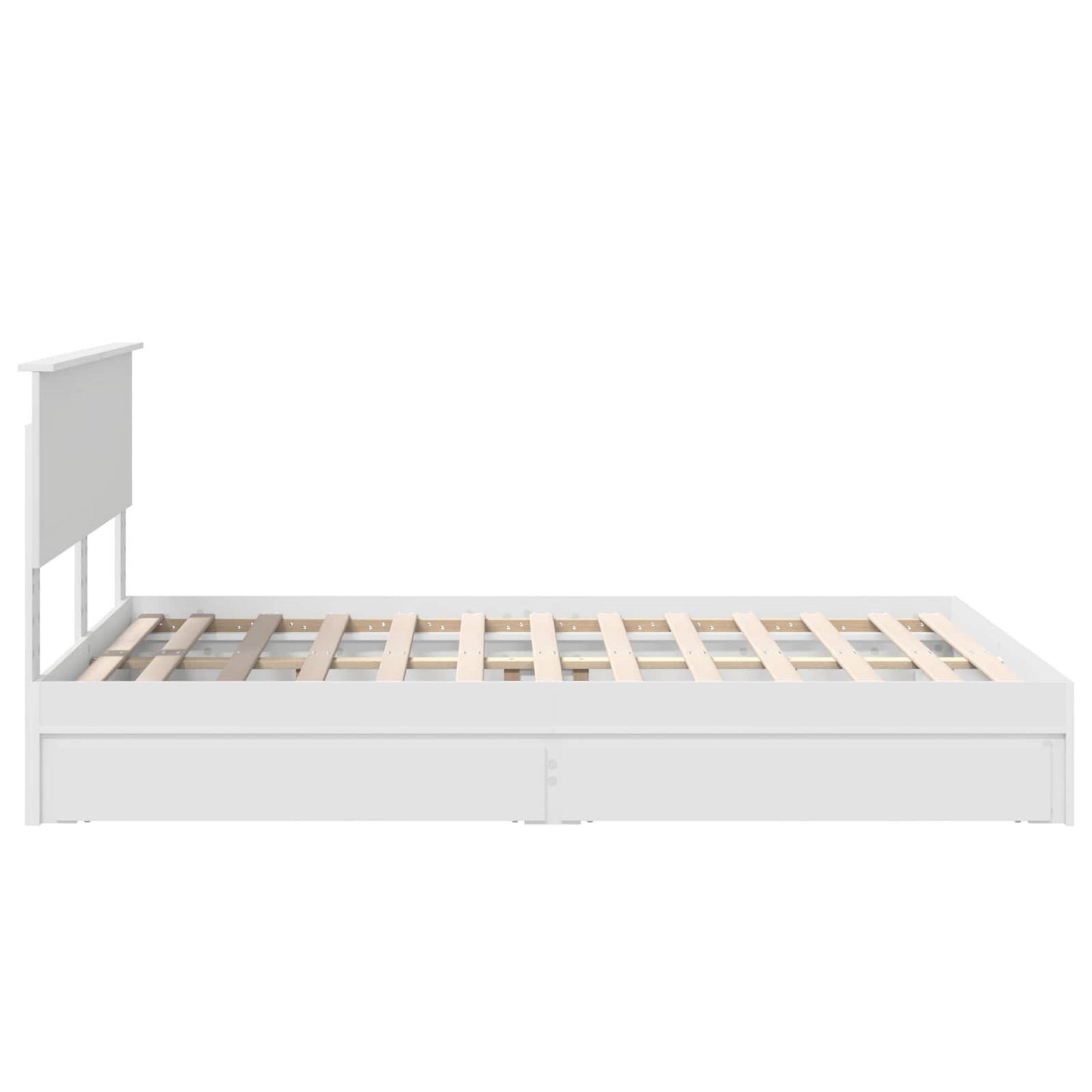 vidaXL Lit de rangement avec tête de lit Blanc 140 x 190 cm Bois d'ingénierie
