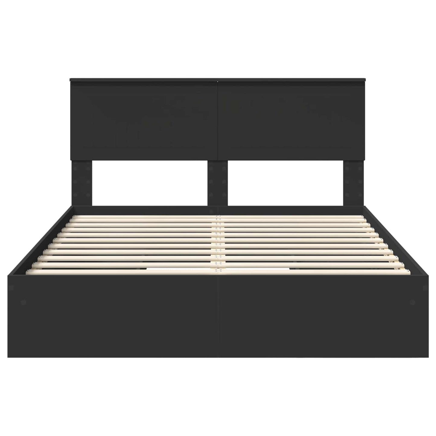 vidaXL Aufbewahrungsbett Schwarz 135 x 190 cm Holzwerkstoff