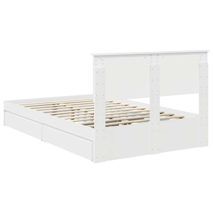 vidaXL Aufbewahrungsbett mit Kopfteil Weiß 120 x 190 cm Holzwerkstoff