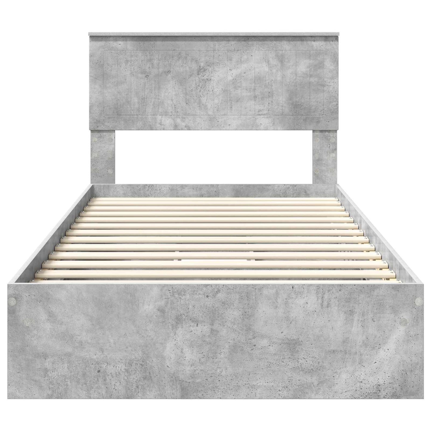 vidaXL Aufbewahrungsbett Beton Grau 100 x 200 cm Holzwerkstoff