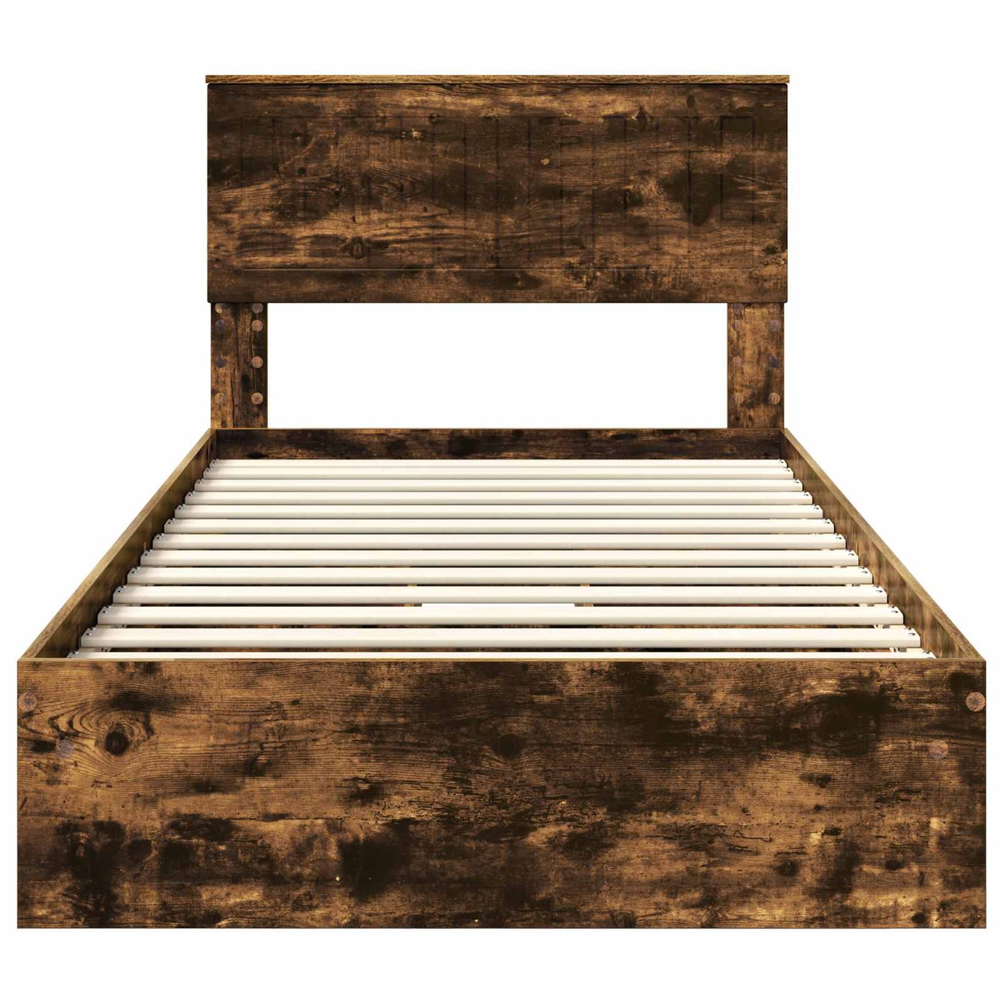 Aufbewahrungsbett Geräucherte Eiche 100 x 200 cm Holzwerkstoff