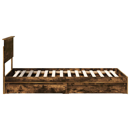 Aufbewahrungsbett Geräucherte Eiche 100 x 200 cm Holzwerkstoff