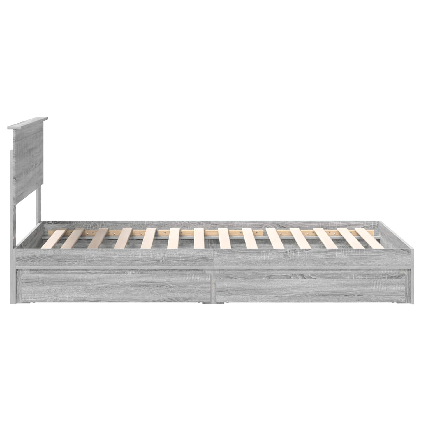 vidaXL Aufbewahrungsbett Graues Sonoma 100 x 200 cm Holzwerkstoff