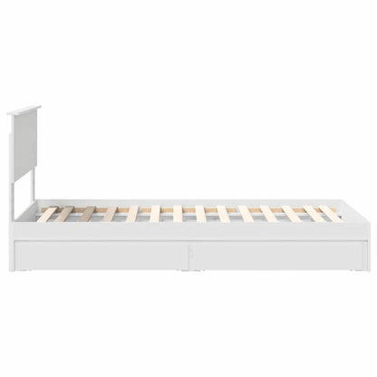vidaXL Aufbewahrungsbett mit Kopfteil Weiß 90 x 200 cm Holzwerkstoff