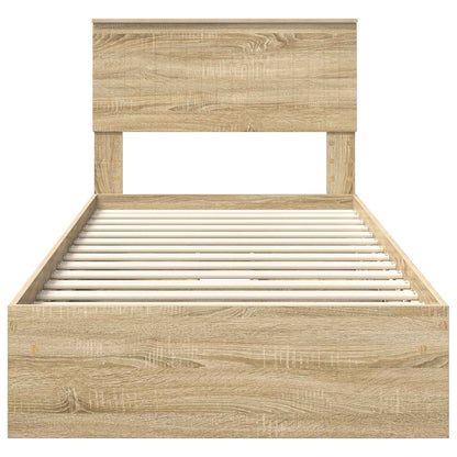 vidaXL Aufbewahrungsbett Sonoma-Eiche 90 x 200 cm Holzwerkstoff