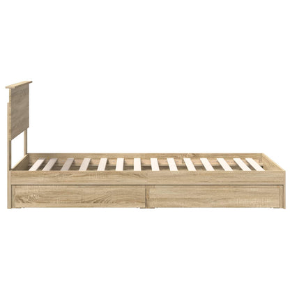 vidaXL Aufbewahrungsbett Sonoma-Eiche 90 x 200 cm Holzwerkstoff