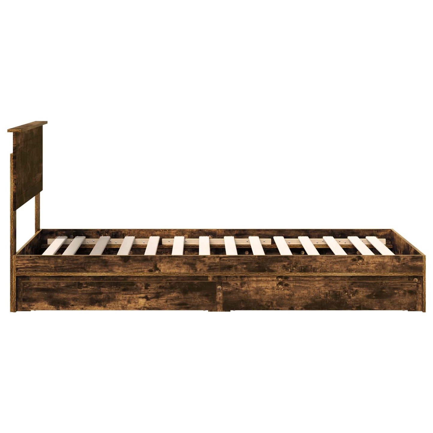 vidaXL Aufbewahrungsbett Geräucherte Eiche 90 x 200 cm Holzwerkstoff