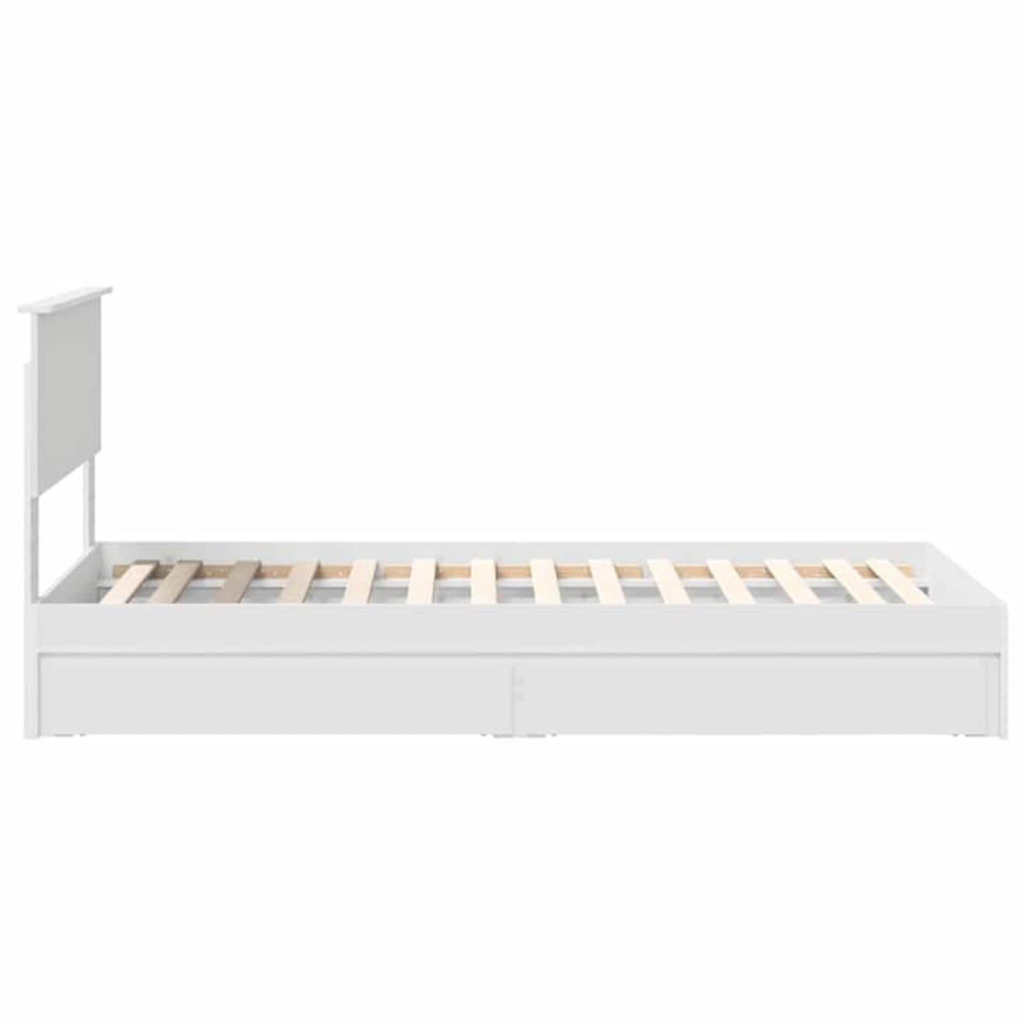 vidaXL Aufbewahrungsbett mit Kopfteil Weiß 90 x 190 cm Holzwerkstoff