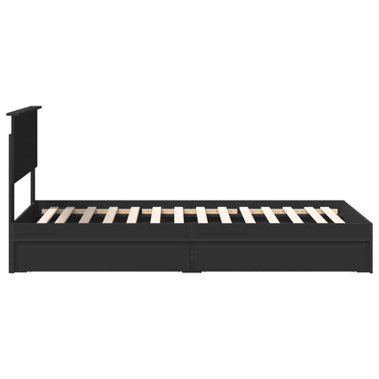 vidaXL Aufbewahrungsbett Schwarz 90 x 190 cm Holzwerkstoff