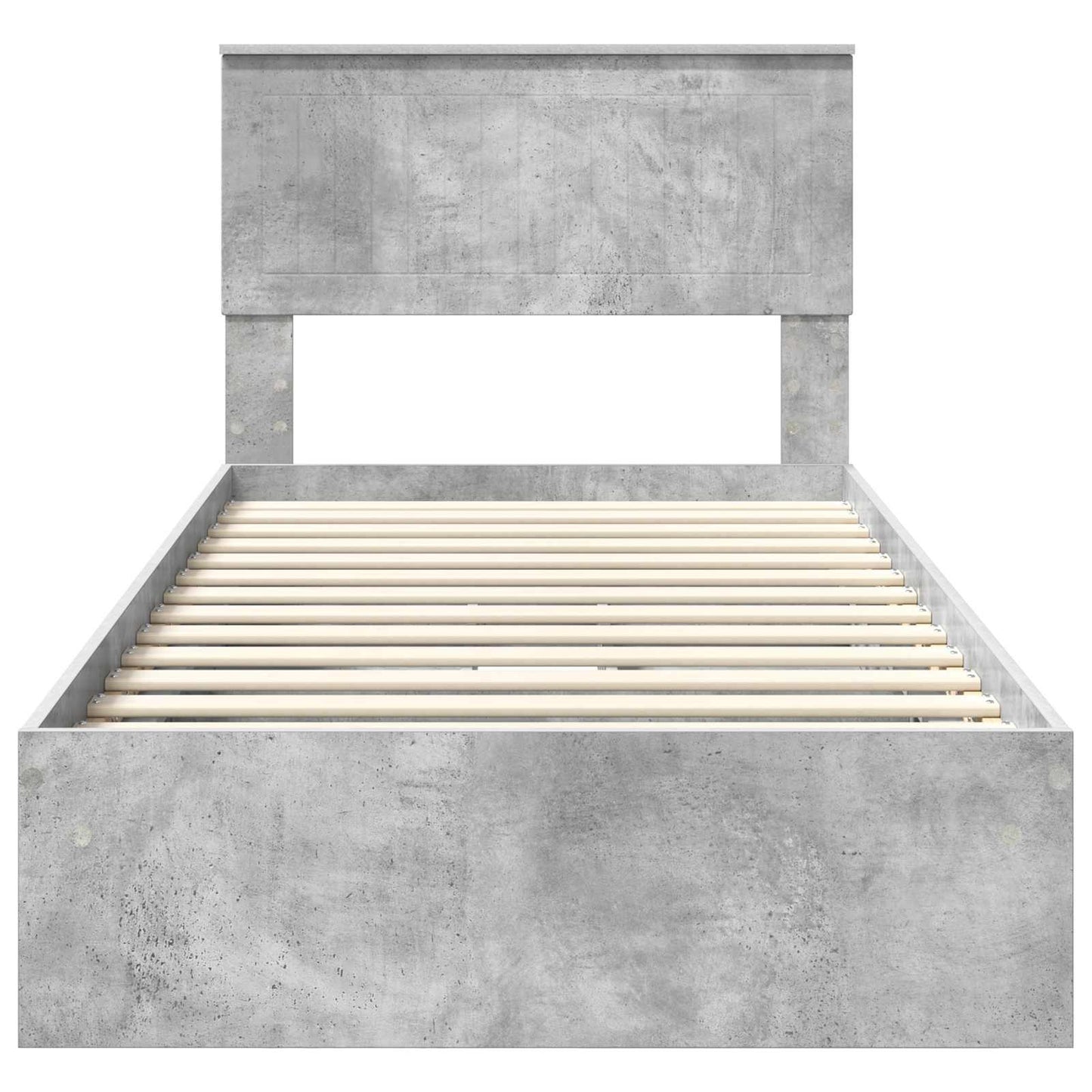 vidaXL Aufbewahrungsbett Beton Grau 90 x 190 cm Holzwerkstoff