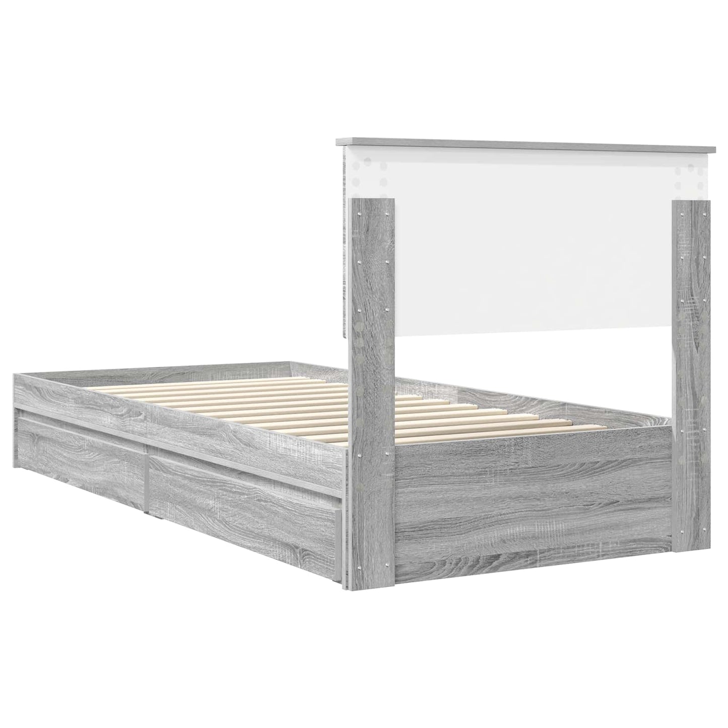 vidaXL Aufbewahrungsbett Graues Sonoma 90 x 190 cm Holzwerkstoff