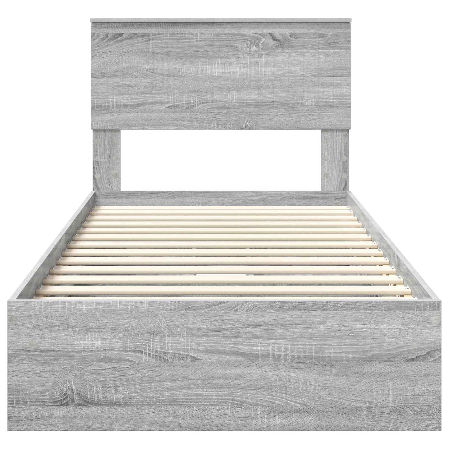vidaXL Aufbewahrungsbett Graues Sonoma 90 x 190 cm Holzwerkstoff