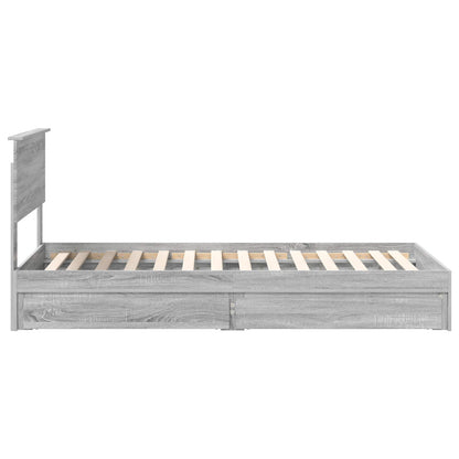 vidaXL Aufbewahrungsbett Graues Sonoma 90 x 190 cm Holzwerkstoff