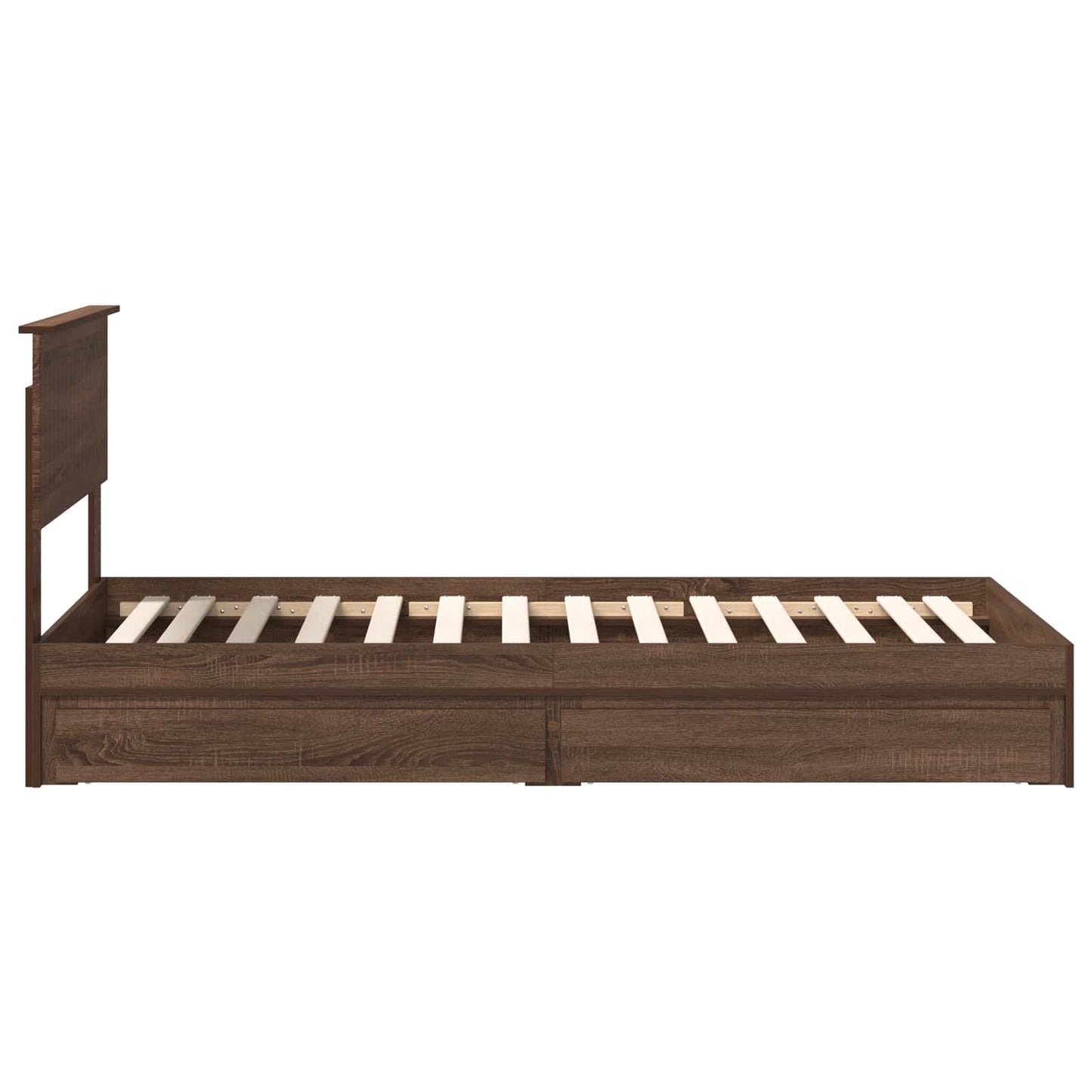 vidaXL Aufbewahrungsbett Braun Eichen-Optik 90 x 190 cm Holzwerkstoff