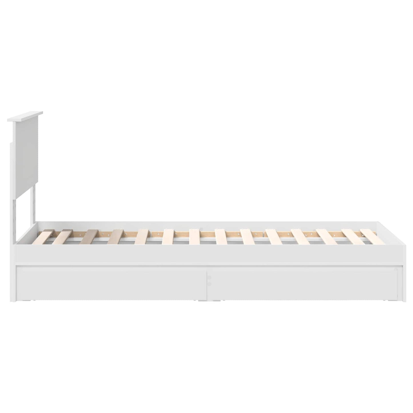 vidaXL Aufbewahrungsbett mit Kopfteil Weiß 75 x 190 cm Holzwerkstoff