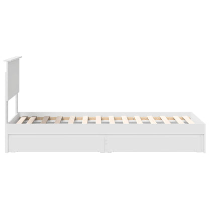 vidaXL Aufbewahrungsbett mit Kopfteil Weiß 75 x 190 cm Holzwerkstoff