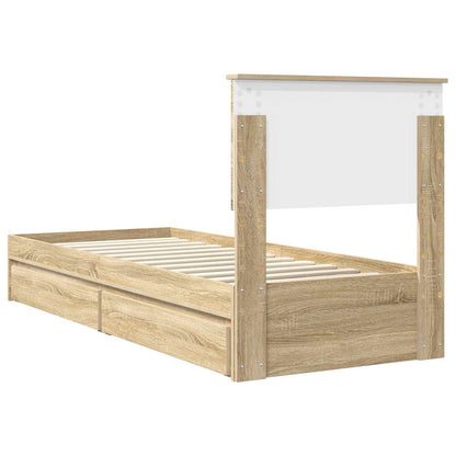 vidaXL Aufbewahrungsbett Sonoma-Eiche 75 x 190 cm Holzwerkstoff