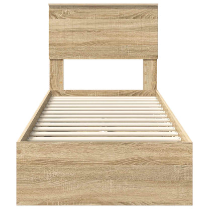 vidaXL Aufbewahrungsbett Sonoma-Eiche 75 x 190 cm Holzwerkstoff