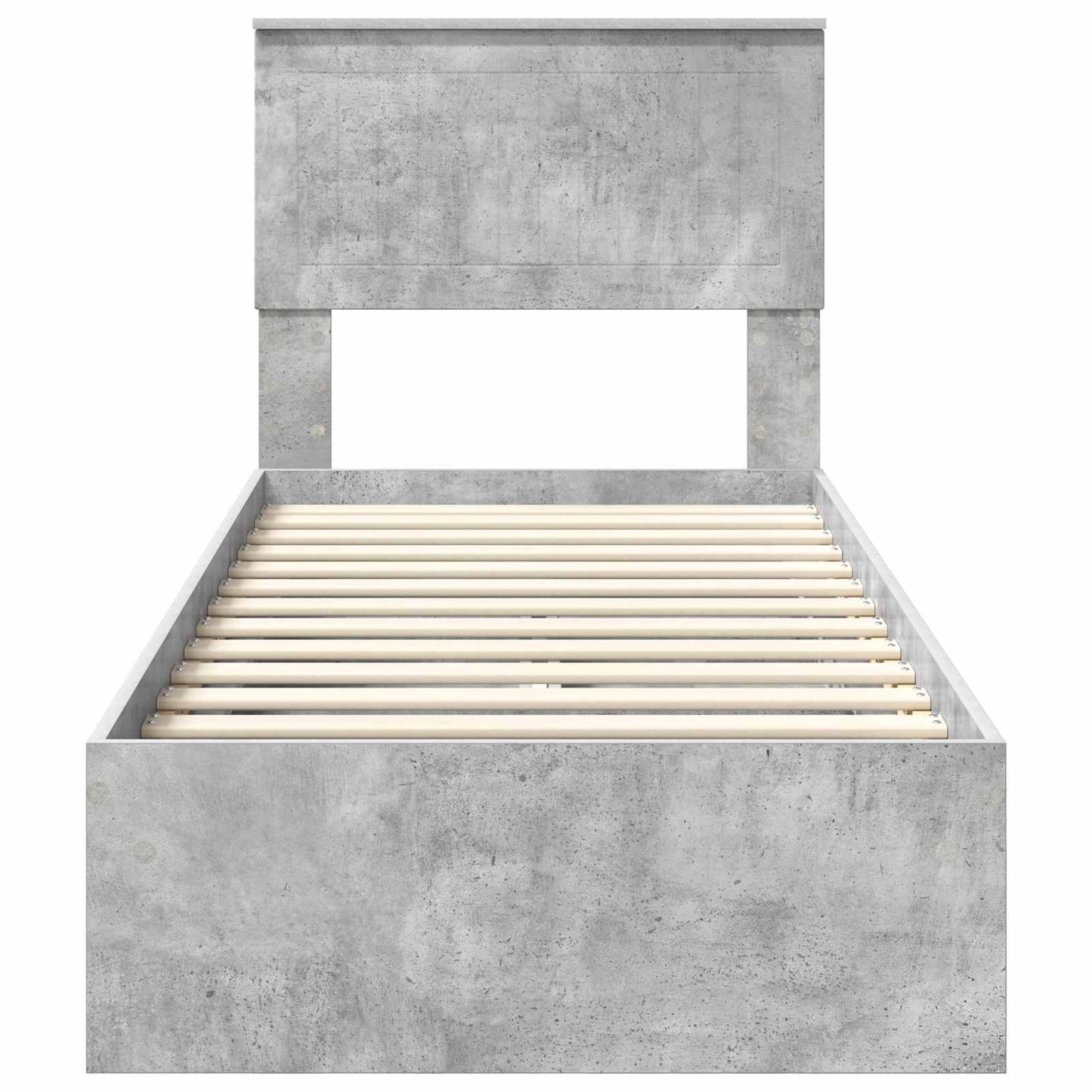 vidaXL Aufbewahrungsbett Beton Grau 75 x 190 cm Holzwerkstoff